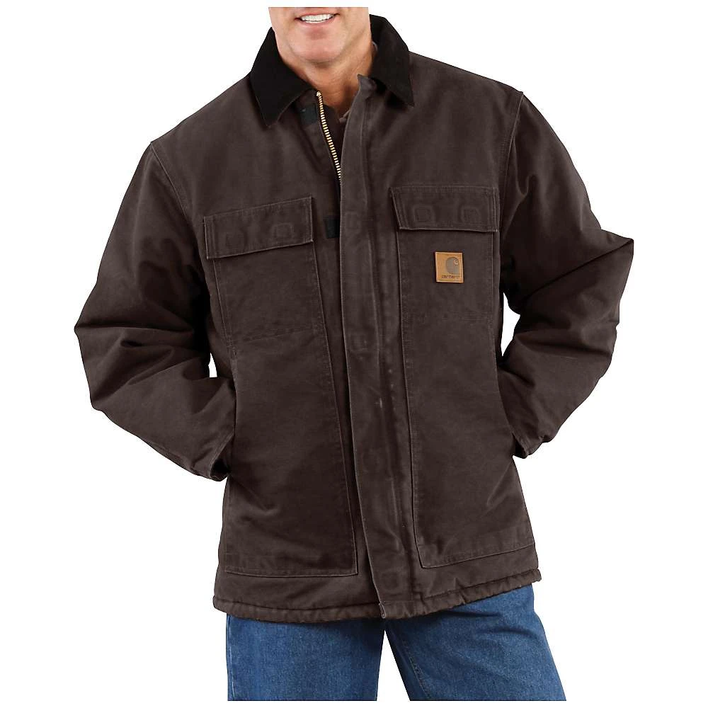 Men's Regular Xx Large Dark Brown Insulated Sandstone Duck Traditional Coat