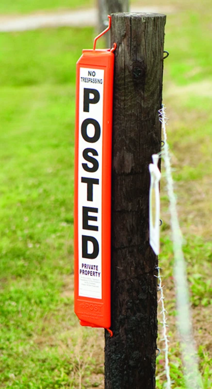 3d No Trespassing Sign - 24 In. H X 4 In. W Plastic Post Sign