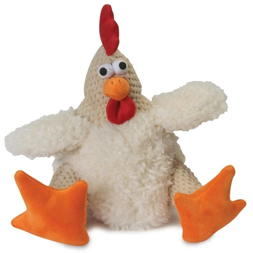 Checkers Fat White Rooster Large Plush Dog Toy With Chew Guard Technology