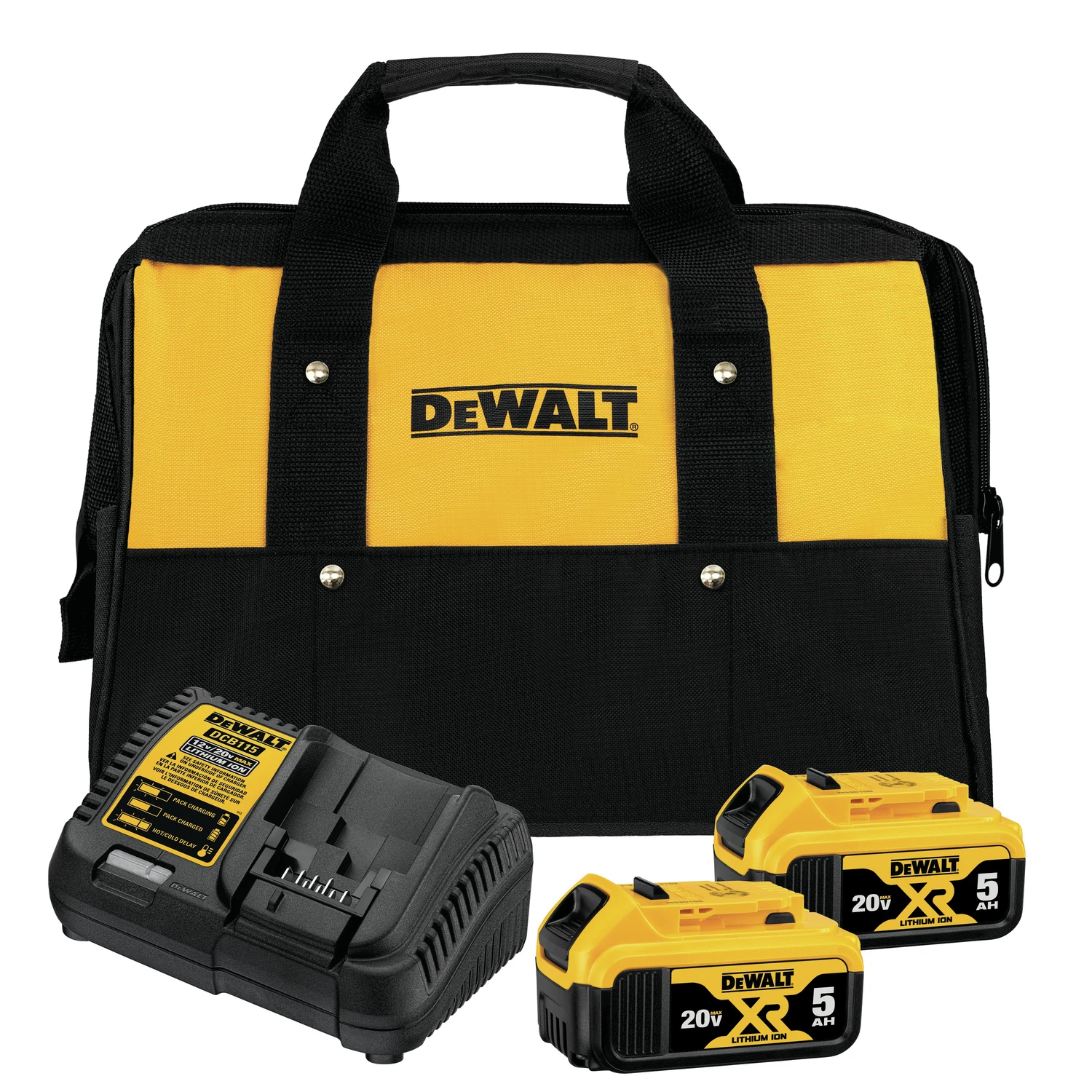 20-Volt MAX XR Lithium-Ion Starter Kit with Premium Battery Pack 5.0Ah (2-Pack), Charger and Kit Bag