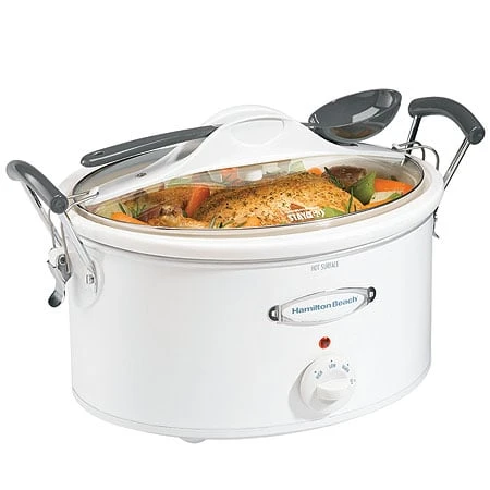 Stay Or Go 6 Quart Slow Cooker Model 33163h - White