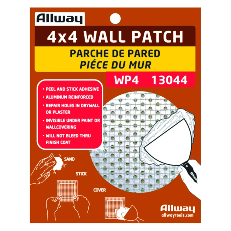 Allway 4 in. L X 4 in. W Fiberglass White Self Adhesive Drywall Mesh Patch