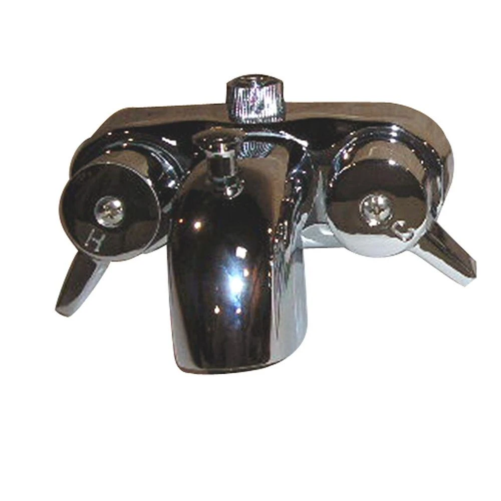2-handle Claw Foot Tub Faucet With Diverter In Polished Chrome