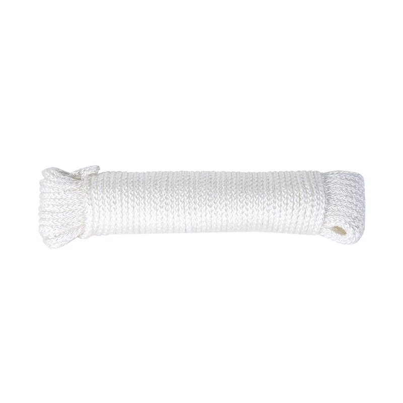 9/64 Inch Diameter X 48 Feet Length White Diamond Braided Nylon Rope