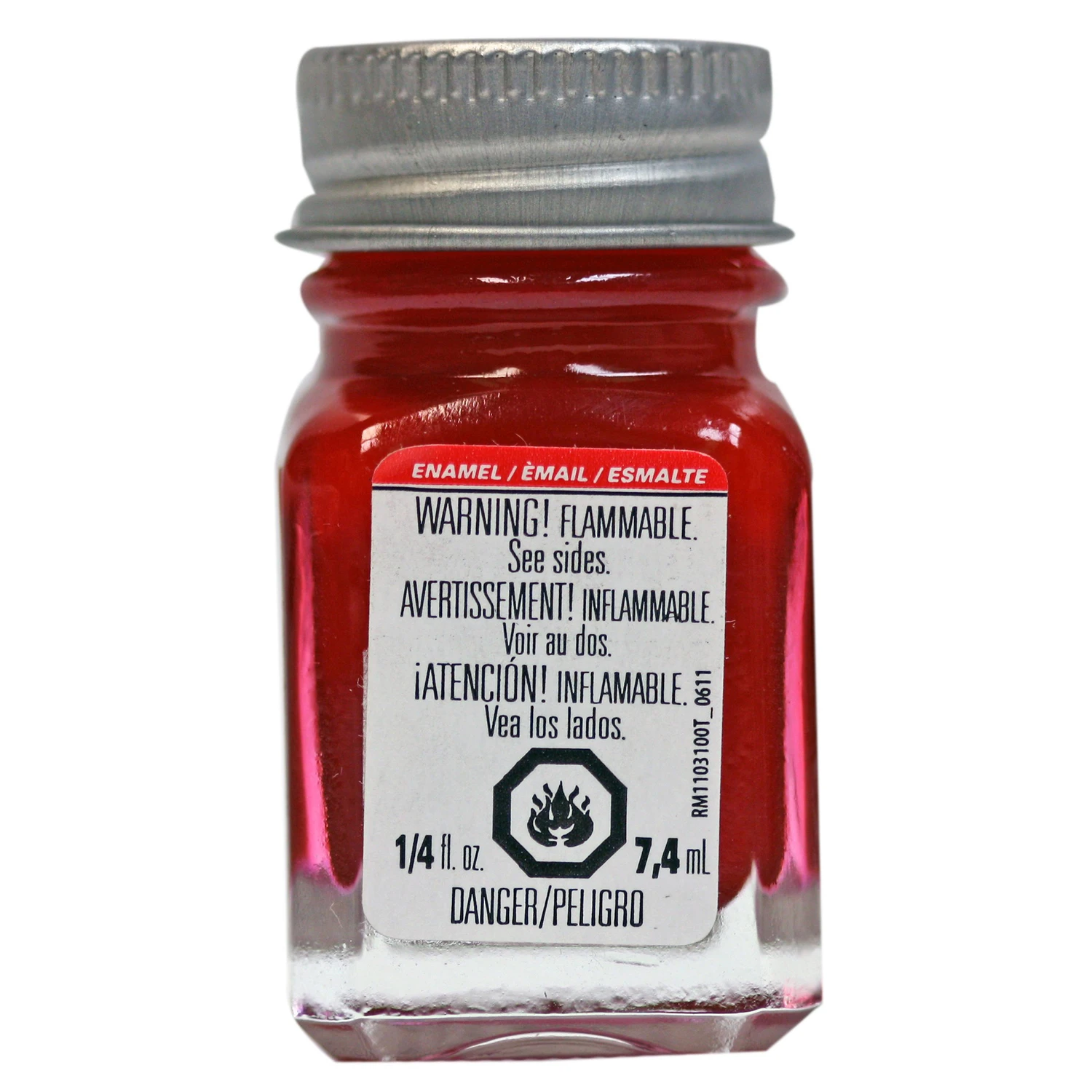 Metallic Red Enamel Paint 0.25 Oz - Premium Quality For Various Surfaces
