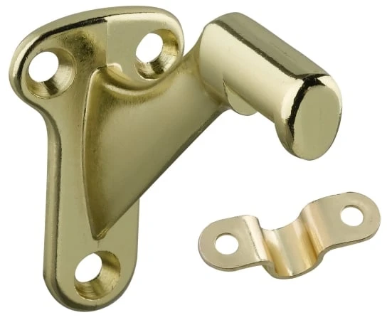 756055 Bright Brass Handrail Brackets - Durable Aluminum Construction