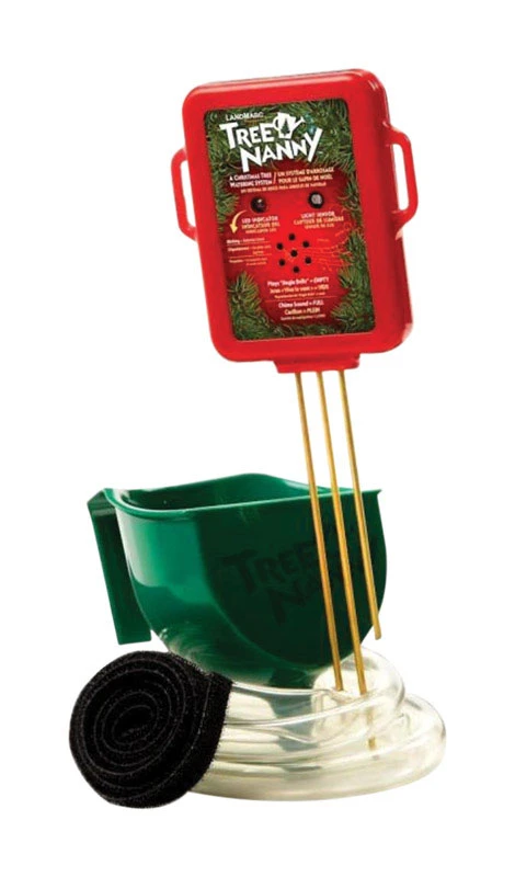 Tree Nanny Plastic Green/Red Christmas Tree Watering Device