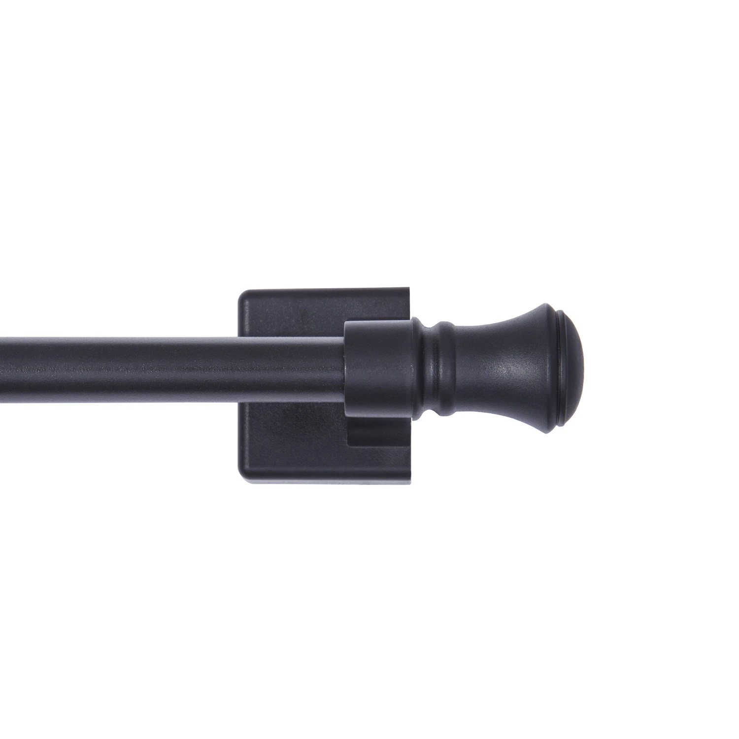 Black Cameron Magnetic Cafe Rod 16 In. To 28 In. Adjustable Length