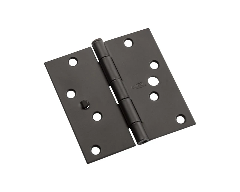 4 In. L Black Steel Door Hinge 3 Pk, Model N830-406