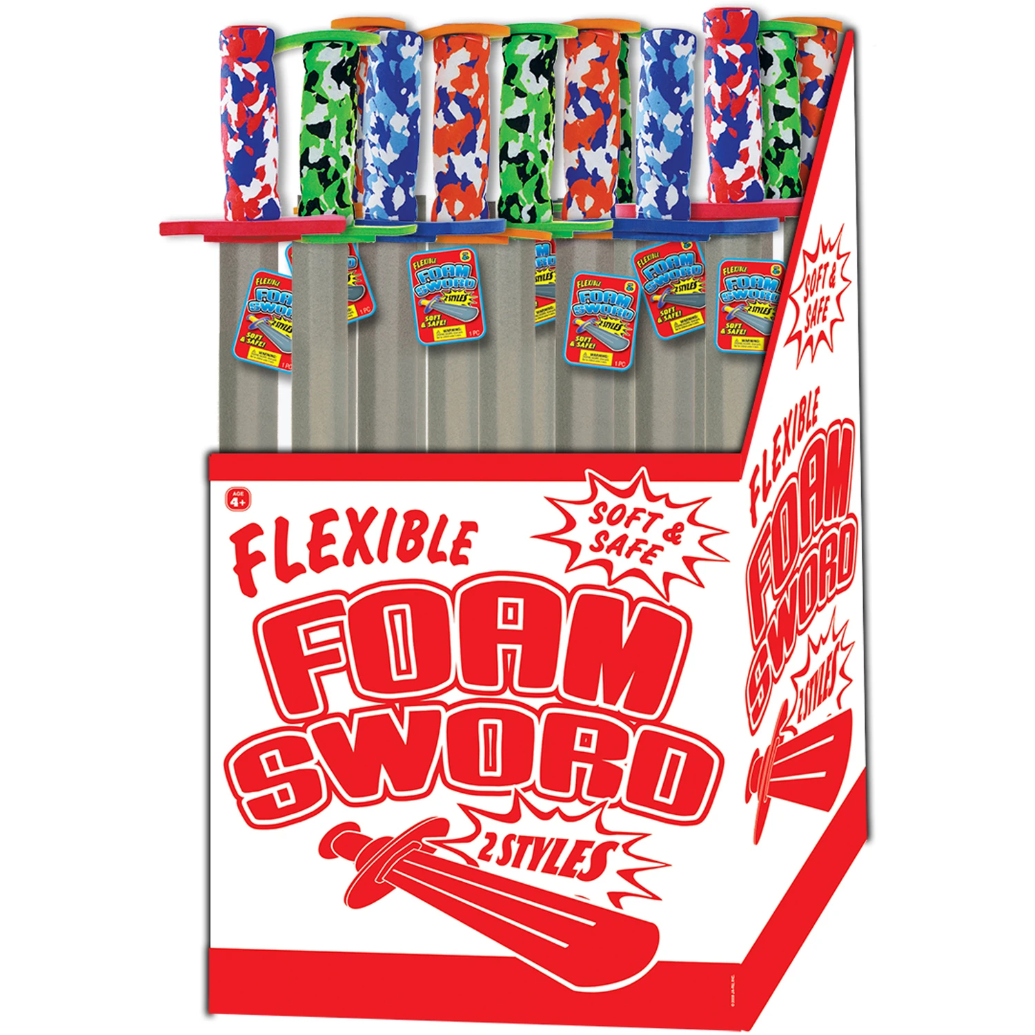 Flexible Foam Sword Assorted Colors 30.5 In - Safe For Ages 4+