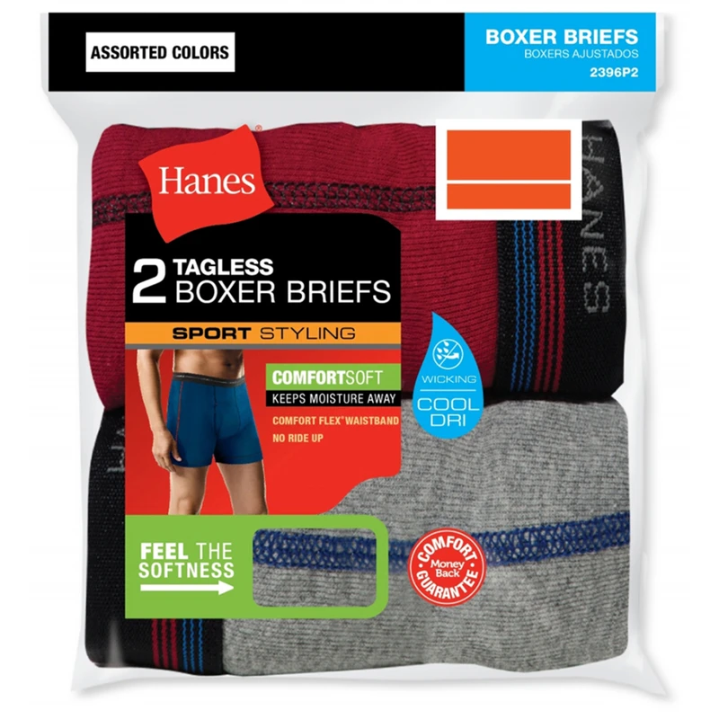 Hanes Comfort Flex Medium Men's Assorted Boxer Briefs