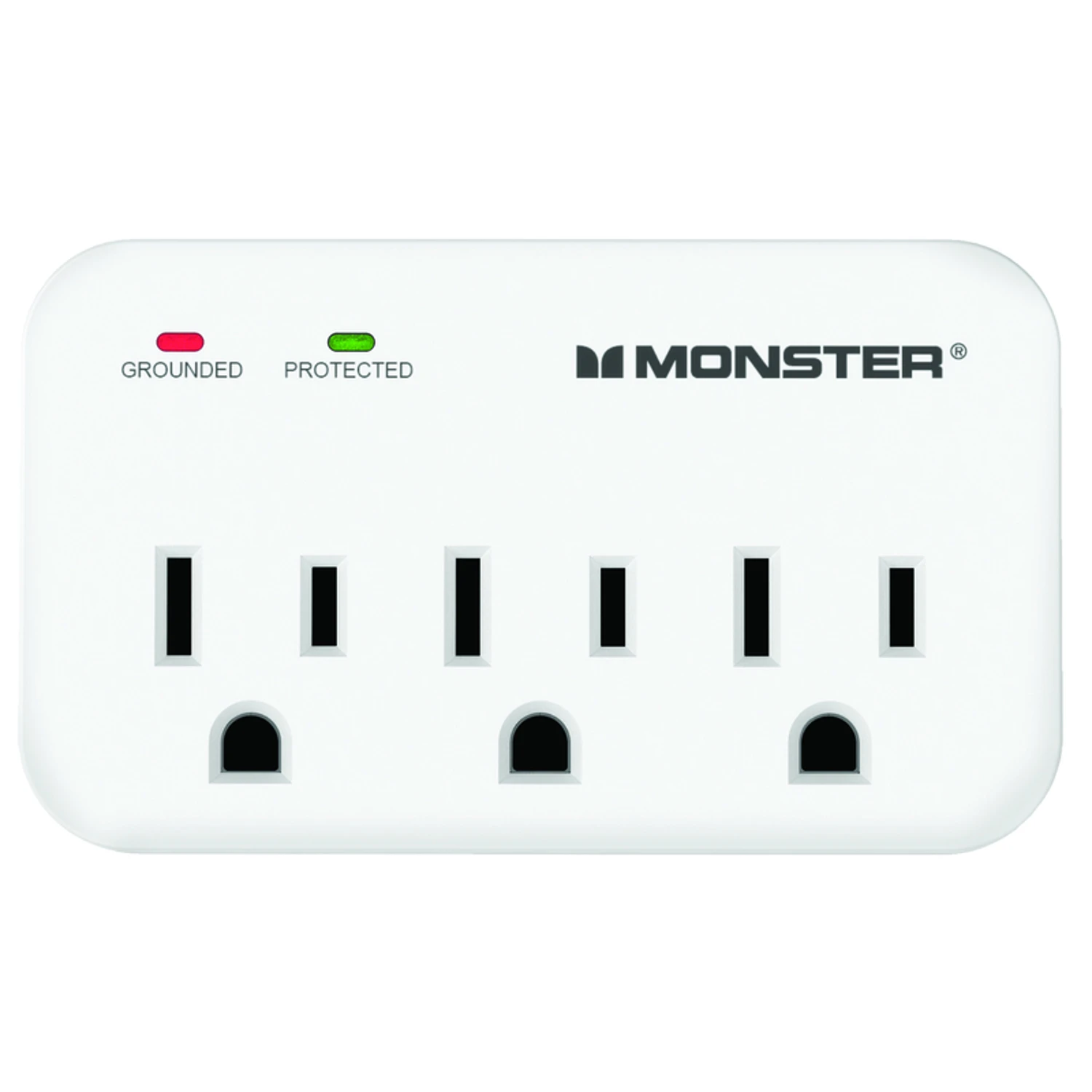 Just Power It Up 3 Outlet Wall Tap Surge Protector 1200 Joules White