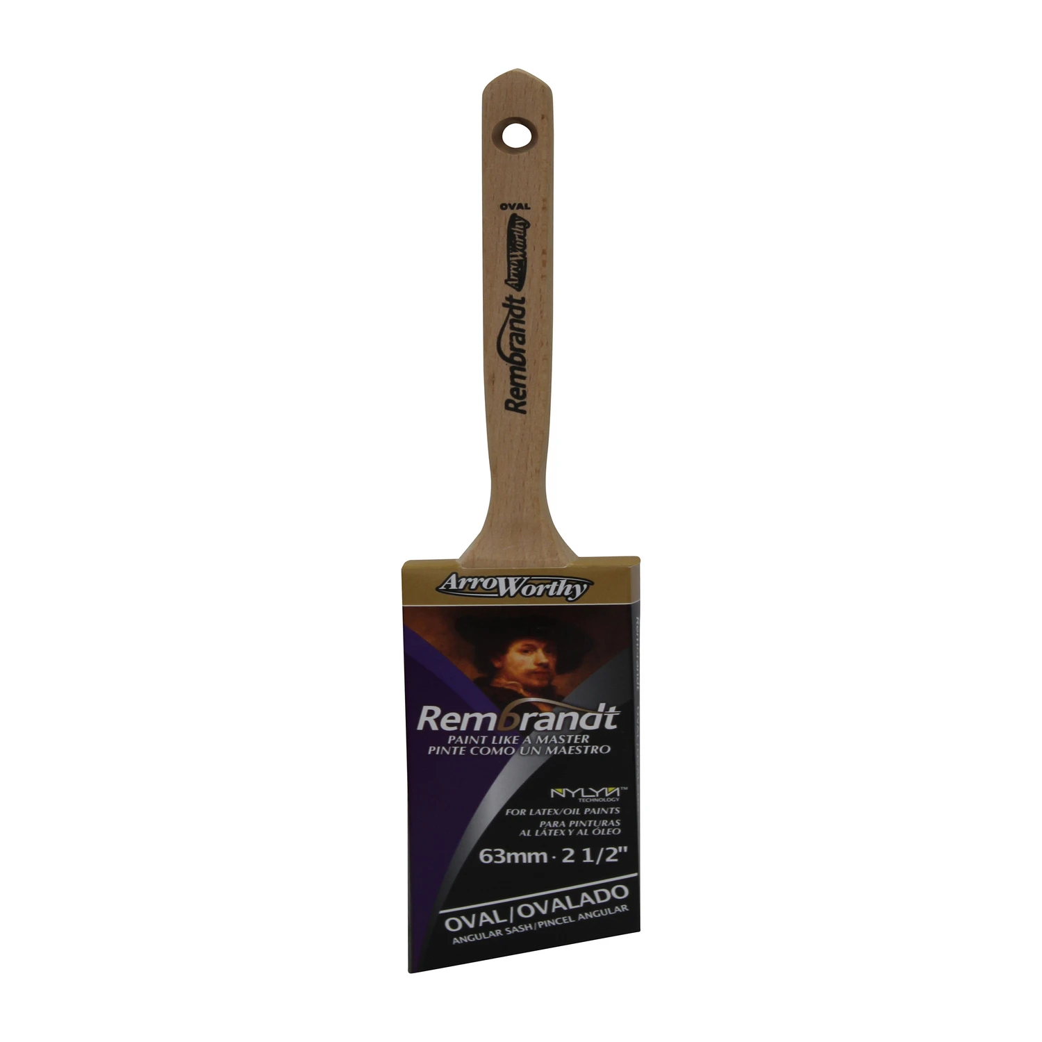 Rembrandt 2-1/2 In. Semi-oval Angle Paint Brush - Professional Quality