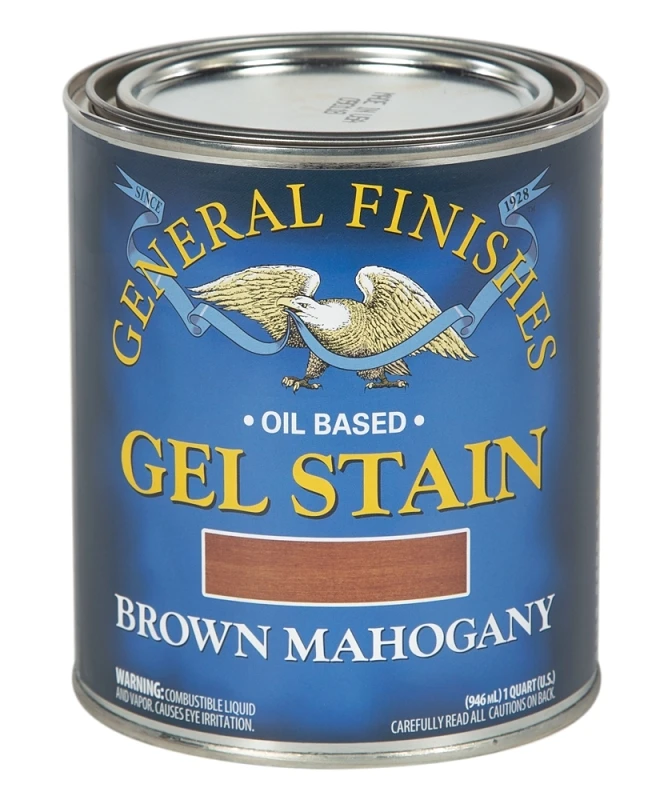 1 Quart Brown Mahogany Oil-based Gel Stain By General Finishes - Model Gf.bq