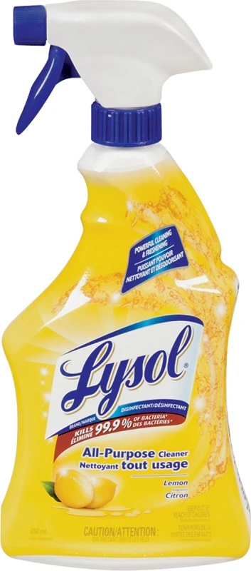 All Purpose Cleaner Trigger Spray, Lemon Scent, 650 Ml - Powerful Disinfectant