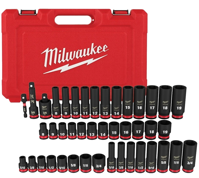 MILWAUKEE 3/8DR IMPACT SCKT 43PC