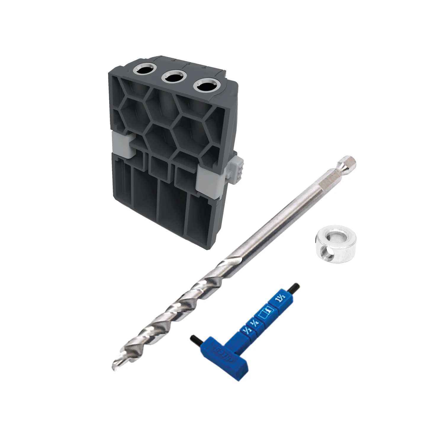 530 Micro-pocket Drill Guide Kit 1 In. 4 Piece Set For Compact Pocket Holes