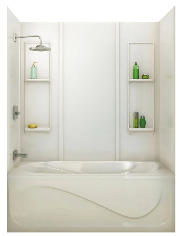 Elan 59 In. H X 31-3/4 In. W X 60-1/2 In. L White Bathtub Wall Surround