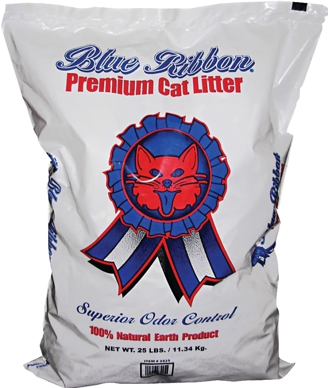 Blue Ribbon Premium Cat Litter, 25 Lb Capacity, Gray/tan, Model 3425