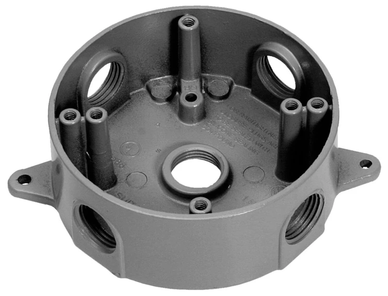 /bwf Rb-5v Weatherproof Round Electrical Outlet Box, 4-9/16 In L X 4-5/8 In W