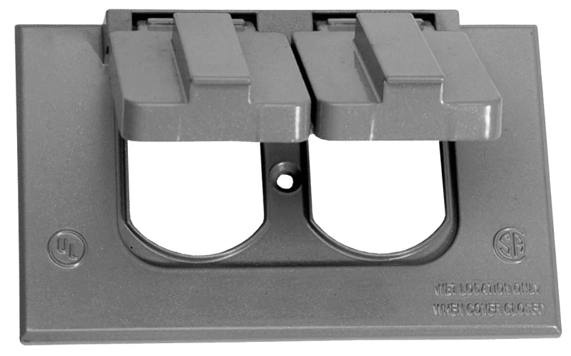 Weatherproof Flip Cover, Single Gang, Gray