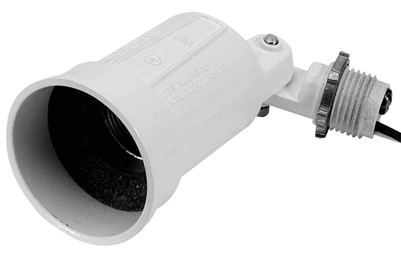 /bwf H-1wv White Lampholder Flood Light, 150 Watt, Incandescent