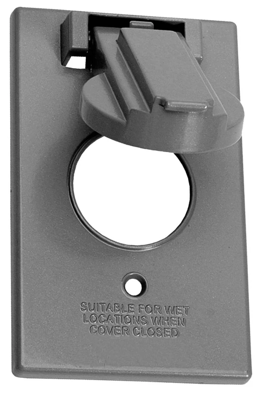 Bwf Fc-71v Weatherproof Cover 1-gang Vertical Mount Gray Die Cast Metal