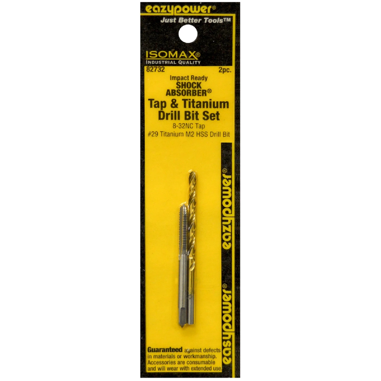 #29 High Speed Steel Drill And Tap Bit Set, 8-32nc, 2 Pieces