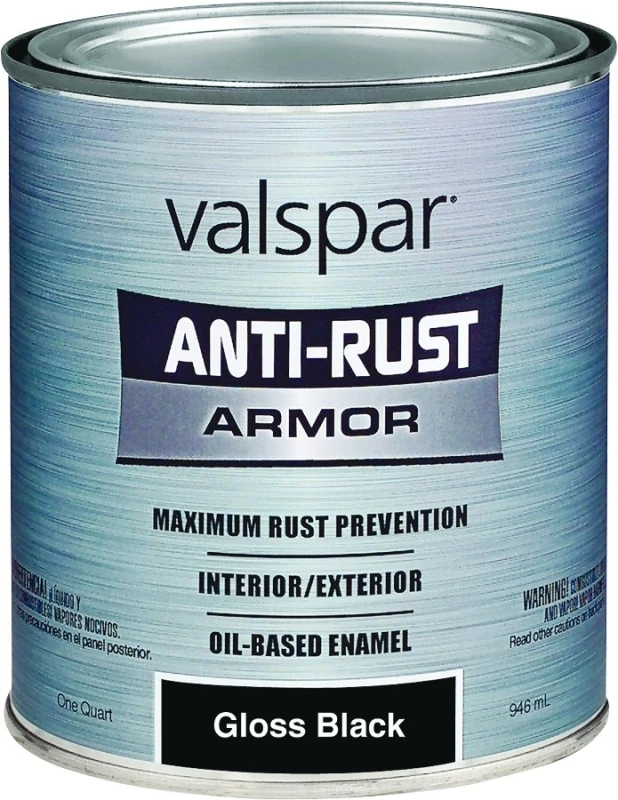 Anti-rust Armor Gloss Black Enamel Paint, 1 Quart, Model 21824