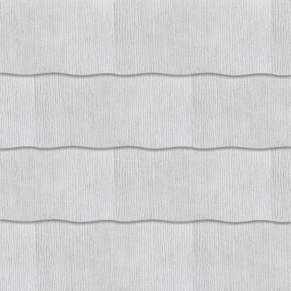 Weatherside Purity 12 In. X 24 In. Fiber Cement Wavy Shingle Siding