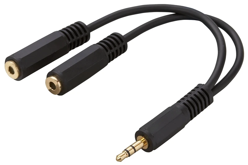 3 Inch 3.5mm Y Audio Cable Adapter - Model Ay1003mp3mf