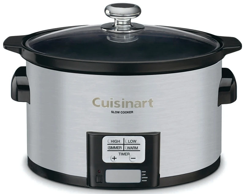 Psc-350c 3.5 Quart Programmable Slow Cooker - Silver Ceramic & Stainless Steel