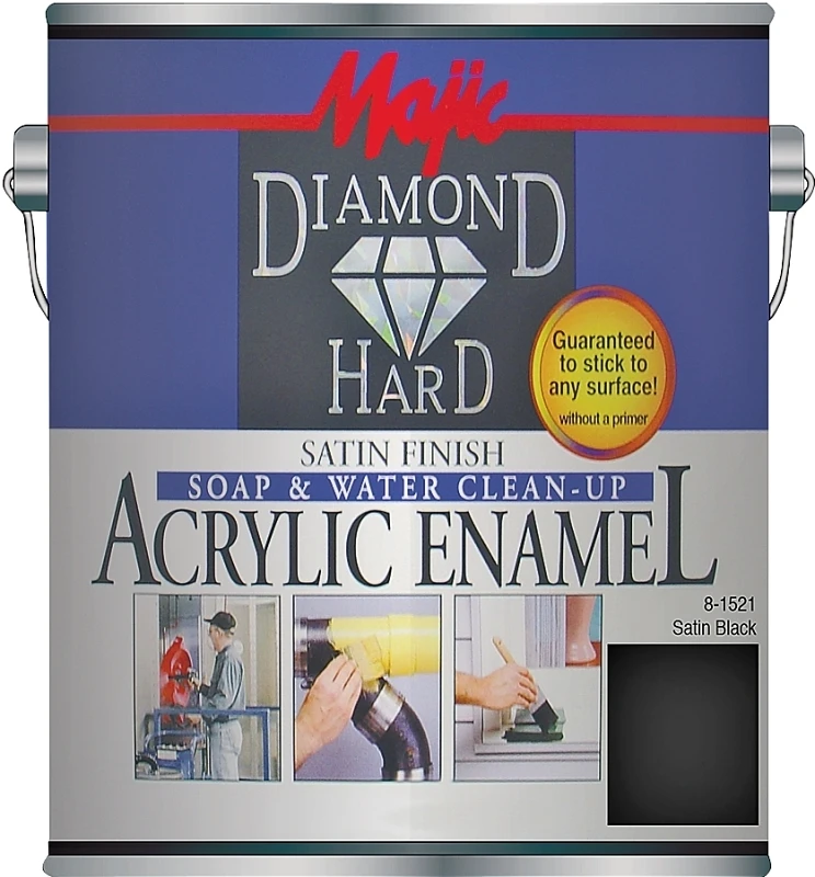 Diamondhard Anti-Rust Acrylic Paint, Satin Black, Gallon