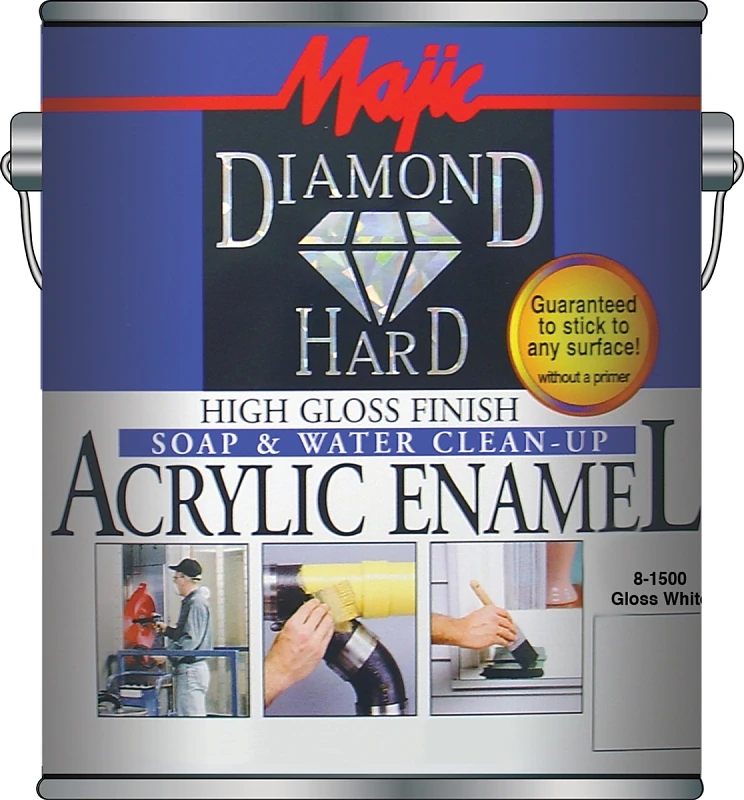 Diamondhard Anti-Rust Acrylic Paint, High Gloss White, Gallon