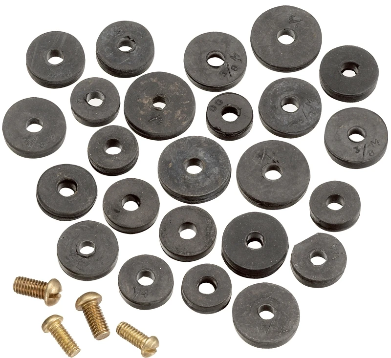 Pp20520 Flat Faucet Washer Assortment With Brass Screws And Gaskets