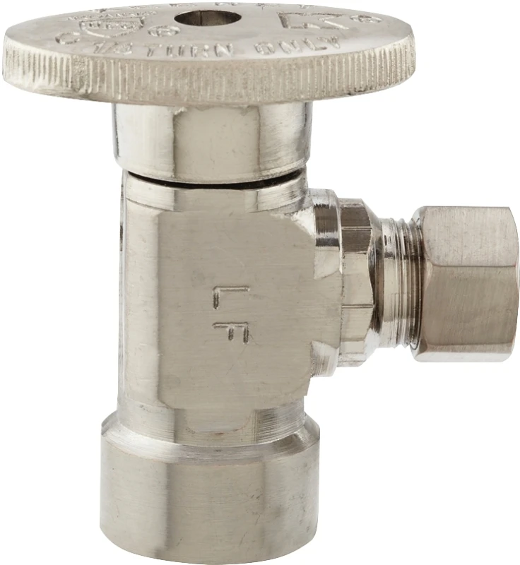 1/2 In. Fip X 3/8 In. Compression Brass Shut-off Valve - Lead-free