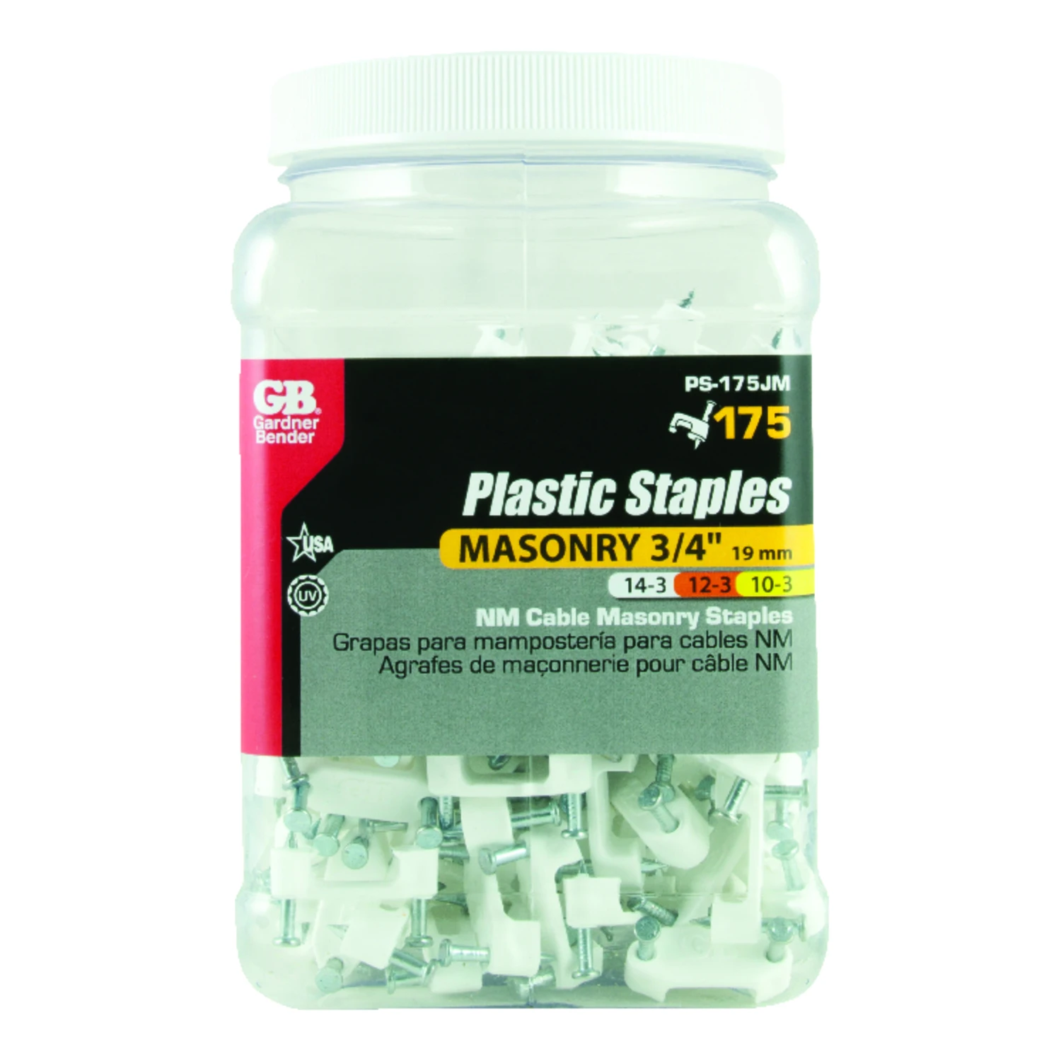 Gardner Bender 3/4 in. W Plastic Insulated Cable Staple 1 pk
