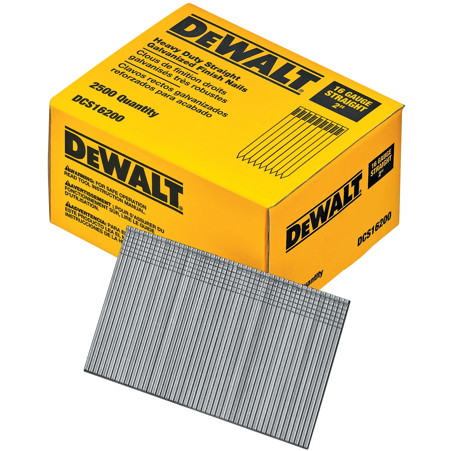 2 in. 16-Gauge Straight Finish Nails (2500 per Box)