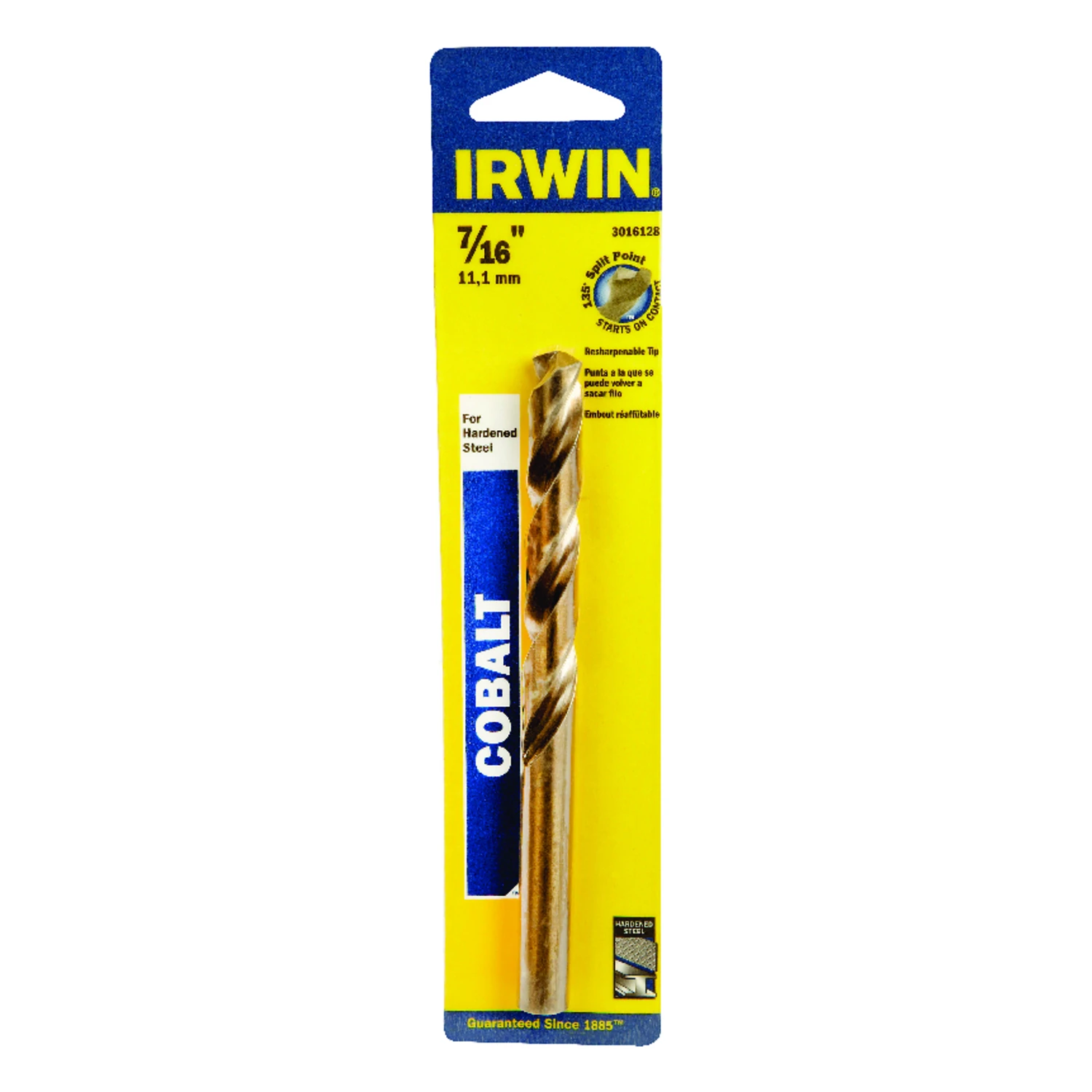 7/16 In. X 5-1/2 In. L Cobalt Alloy Steel Drill Bit Straight Shank