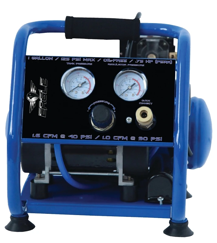 Ea-2000 Silent Series 0.75hp Hot Dog Air Compressor, 125 Psi, 1 Gallon