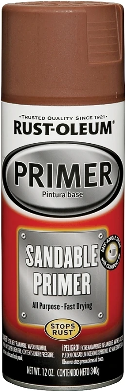 249419 12 Ounce Sandable Automotive Primer Spray Paint - Red