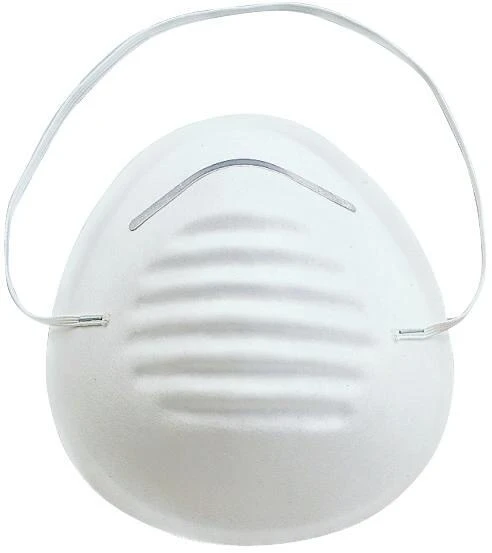 Toolbasix Tge-dm01 Disposable Dust Mask, 5-piece, Polypropylene, Elastic Head Harness, White