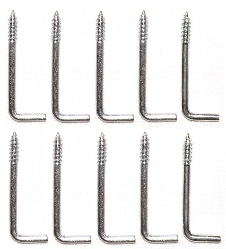 ProSource Square Bend Screw Hook, 1-3/8 In L, No 112 Wire, Bright Zinc Plated