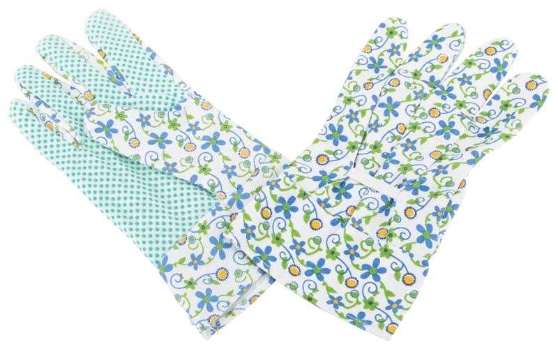 Ladies Cotton Garden Gloves With Pvc Dots - Model C001