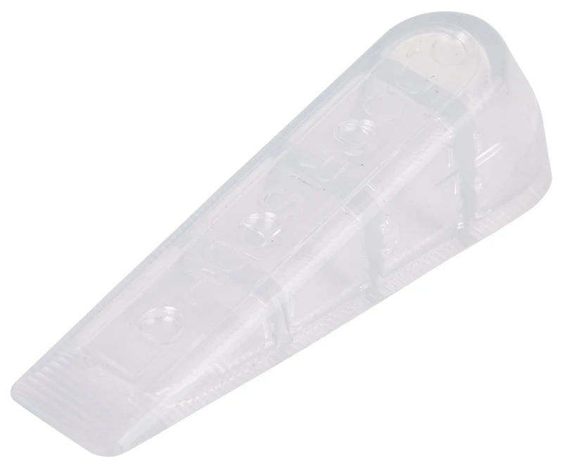 Triangle Rubber Door Stop, Clear, 1 Inch X 4 Inch, Model Fe-50932-ps