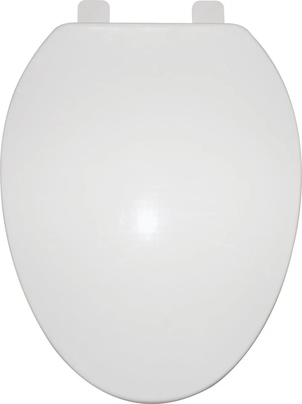 Q-019-wh Elongated Toilet Seat, 19-inch, Slow Close, White Polypropylene