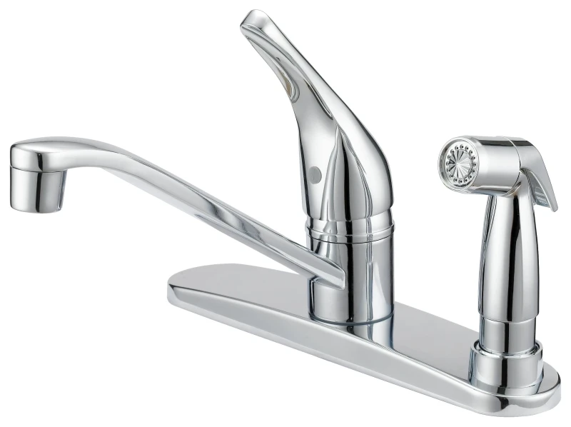 8 Inch Lever Kitchen Faucet With Chrome Finish And Durable Metal Construction