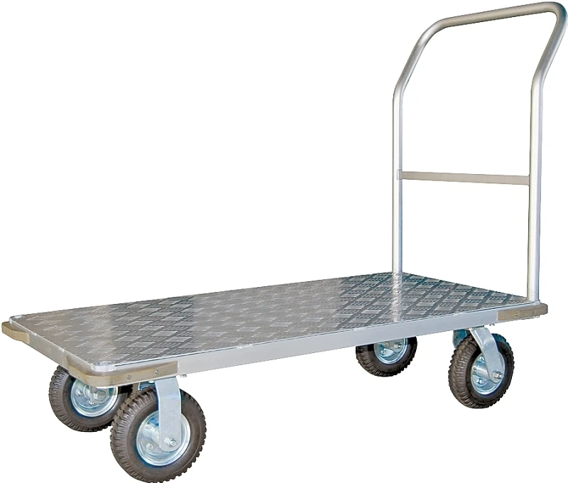 Ph3015al Heavy Duty Aluminum Platform Cart, 1100 Lb Capacity, 4-wheel Swivel