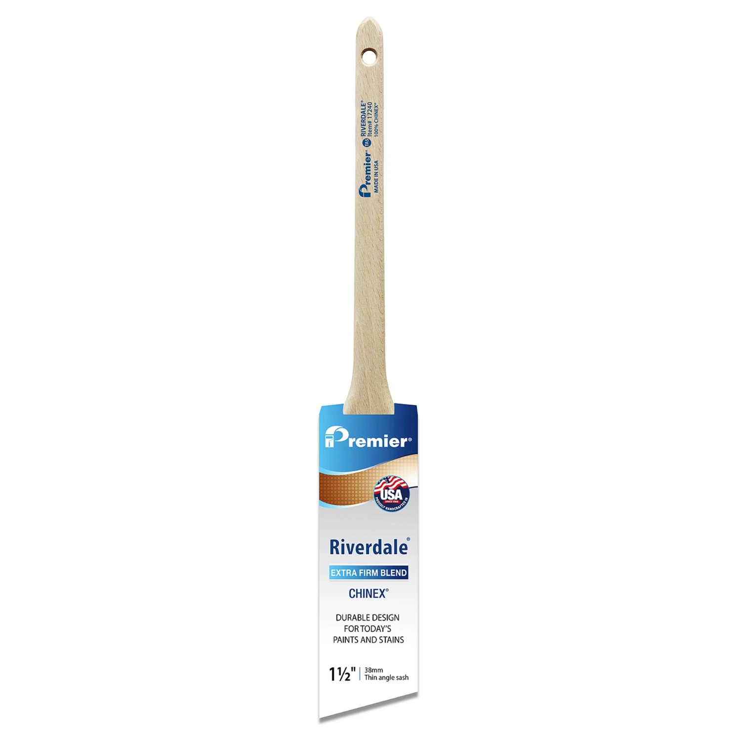 Riverdale 1-1/2 In. Extra Stiff Thin Angle Sash Paint Brush Model 17240