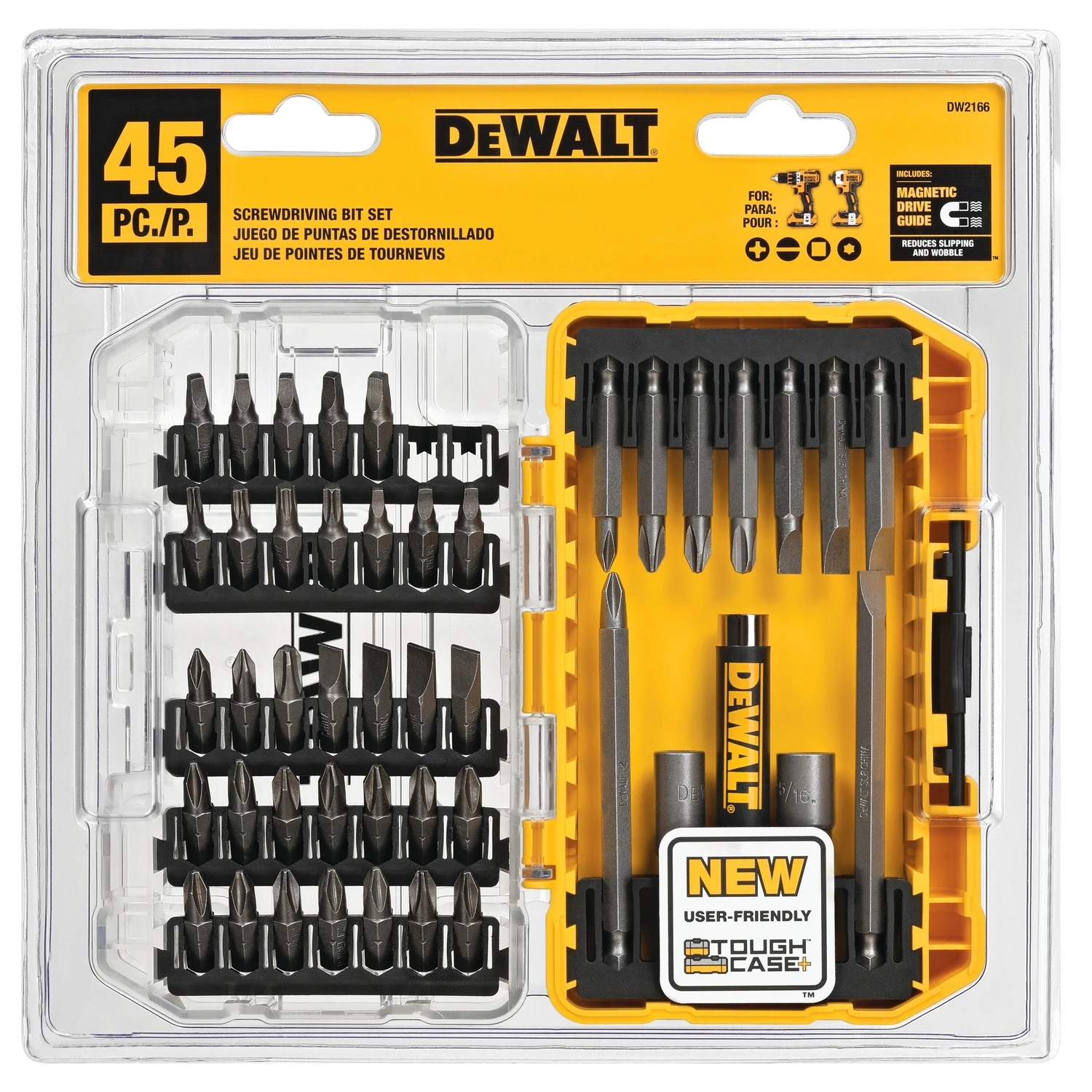 2 In. L Heat-treated Steel Screwdriving Set 45-piece Dw2166
